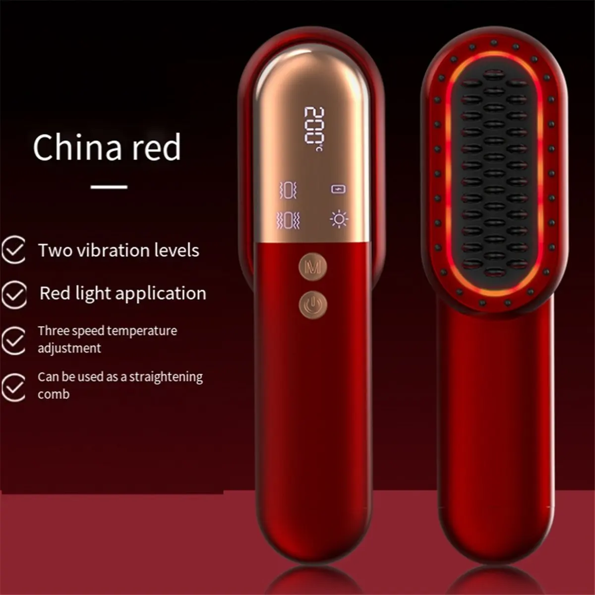 *ONE DAY Multifunctional Massage Comb, Electric Vibration Massage Brush, Red Light Care Hair Growth Massage Scalp Brush
