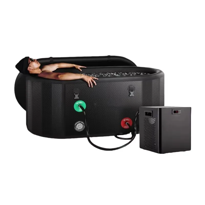 

Xiangyin Vanace Athletes Sports Recovery 735L 185 Gal Oval Inflatable Cold Plunge Ice Bath Tub With 0.5HP Water Chiller