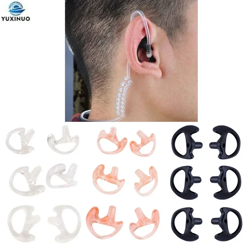 

6pcs/Lot Earmolds Soft Two Way Radio Ear Molds Replacing Earpiece Insert for Acoustic Coil Tube Headset Audio Kits Accessories