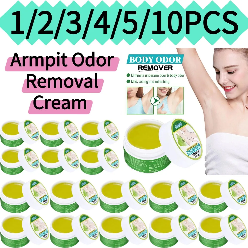 Armpit Odor Removal Cream Underarm Bad Smell Sweating Removal For Man Woman Body Refreshing Aroma Skin Care Deodorant 1-10PCS