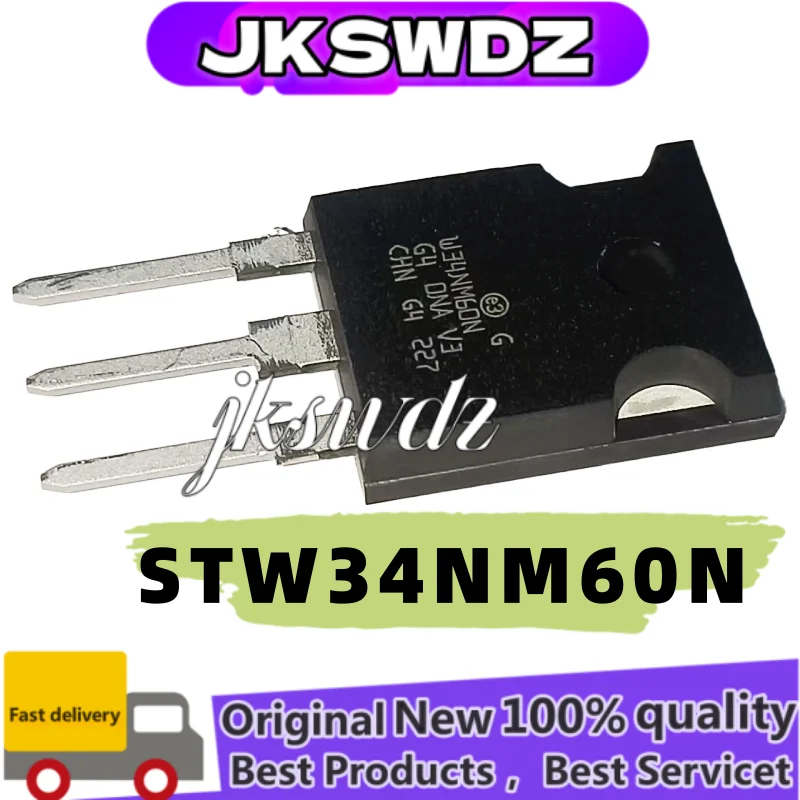 

5-10 pieces 100% Brand New STW34NM60N 34NM60N Field Effect MOSFET 29A 600V TO-247
