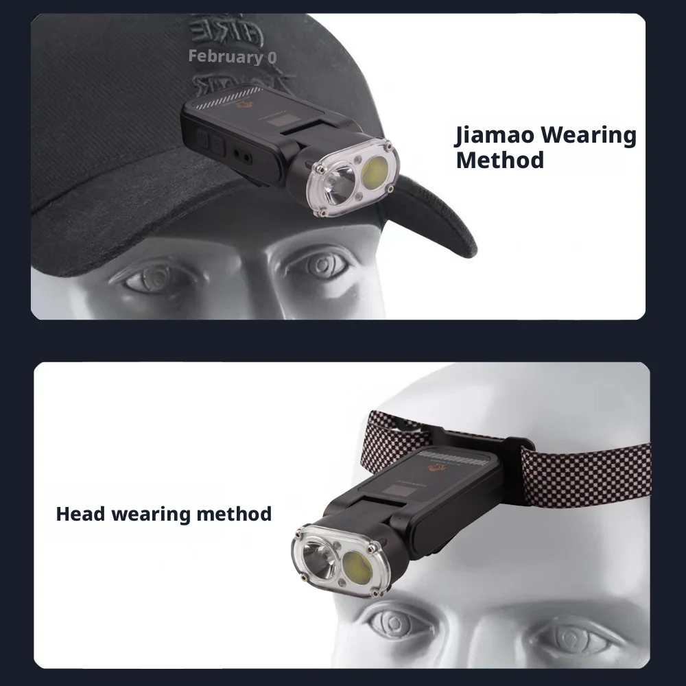 Headlamp for Night Fishing - High-Intensity Long-Range Rechargeable Outdoor Portable Multi-Function Handheld Flashlight