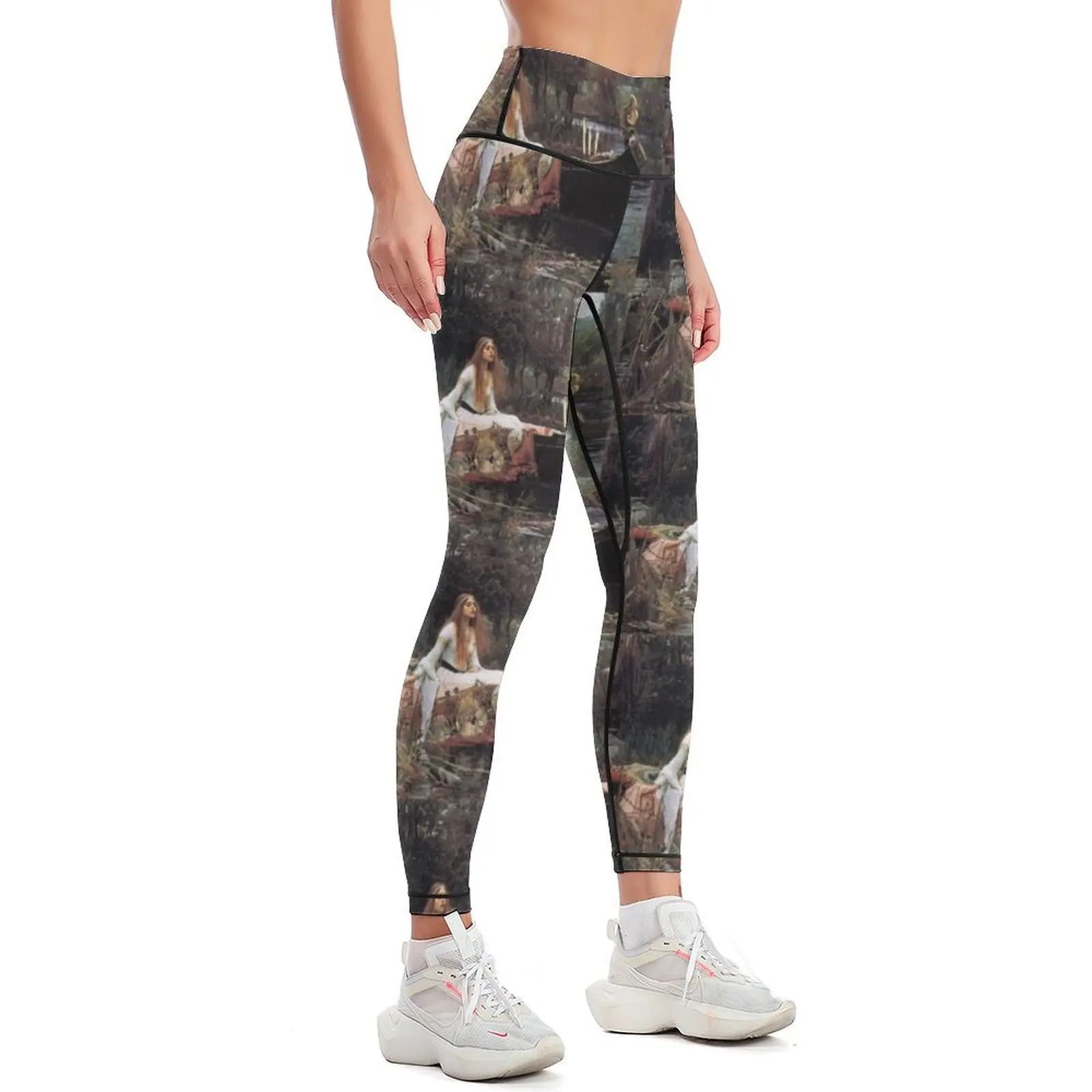 The Lady of Shalott by John William Waterhouse Leggings Golf wear Pants sport exercise clothing for Womens Leggings