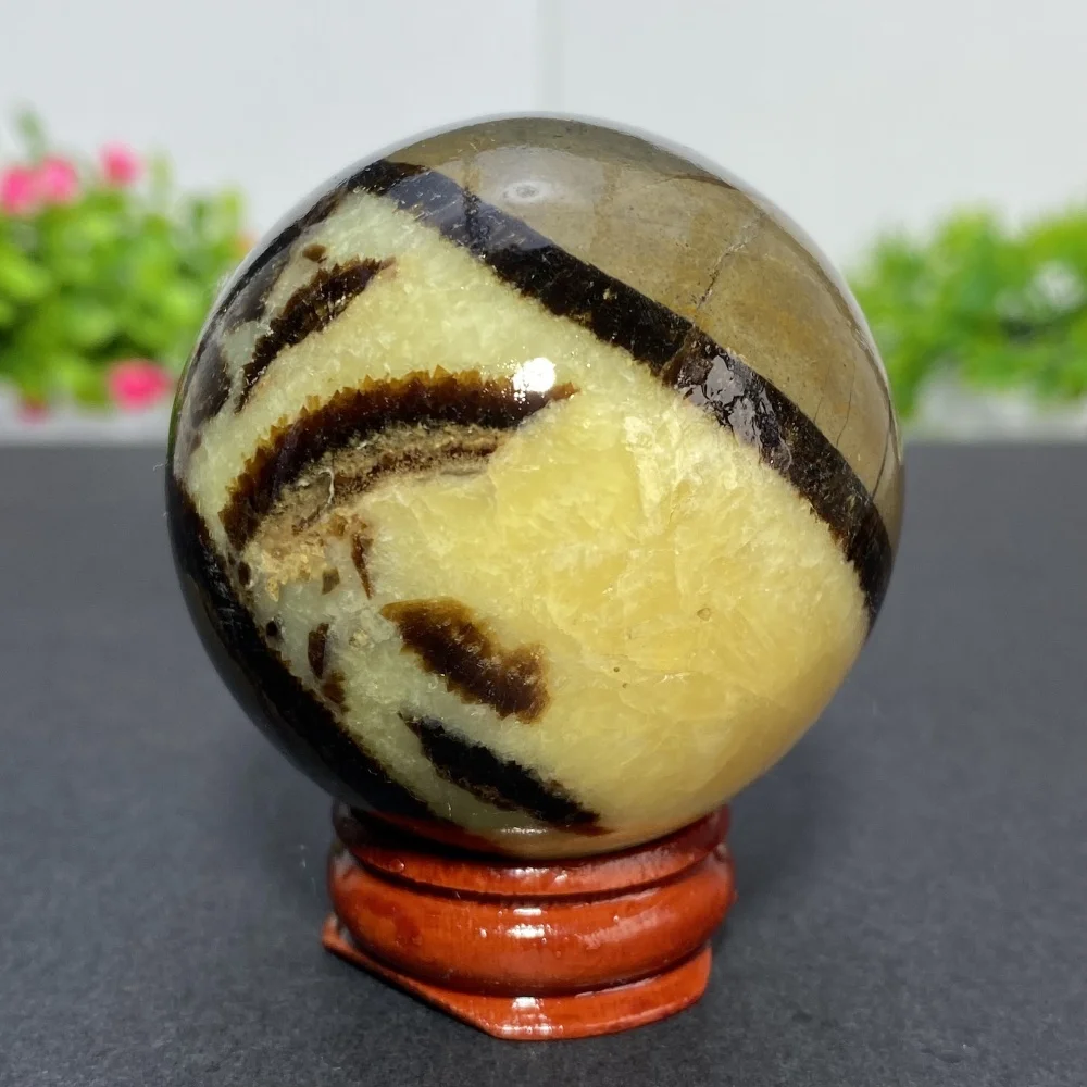 Natural Crystal Turtle Back Stone Ball - Hand Polished Energy Healing Gift Reiki Mineral Home Decor