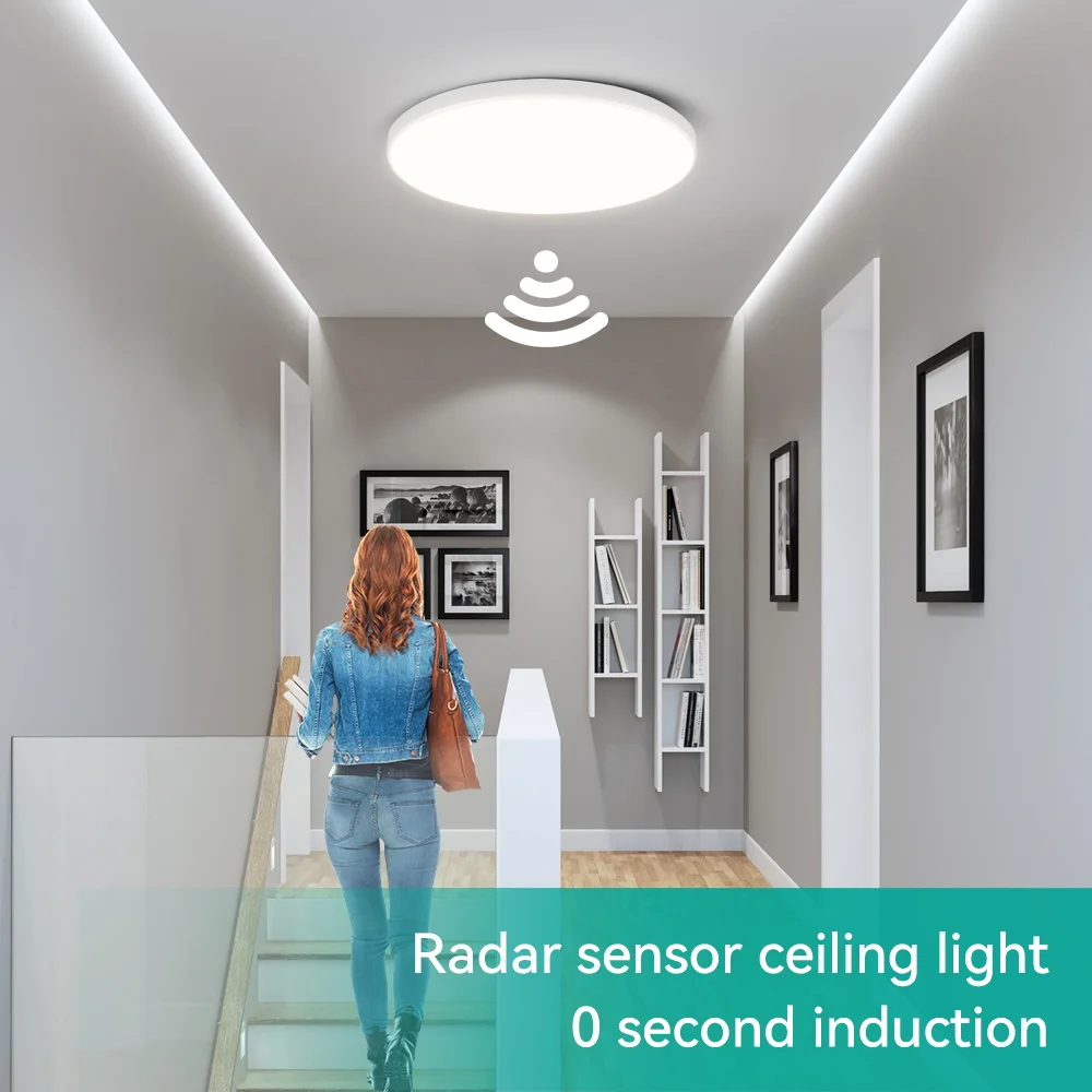 LED Radar Sensor Light Led Ceiling Lamp 220V  Motion Sensor Lighting for Room Hallways Aisle Induction Ceiling Lights Garage