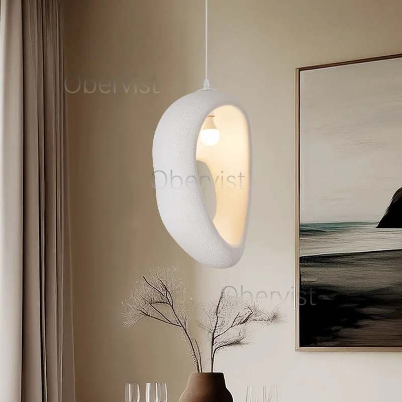 

Japanese Wabi Sabi E27 Led Pendant Lights Nordic White Ceiling Chandelier Led Lamparas Home Decor Bar Hanging Lamp Droplight