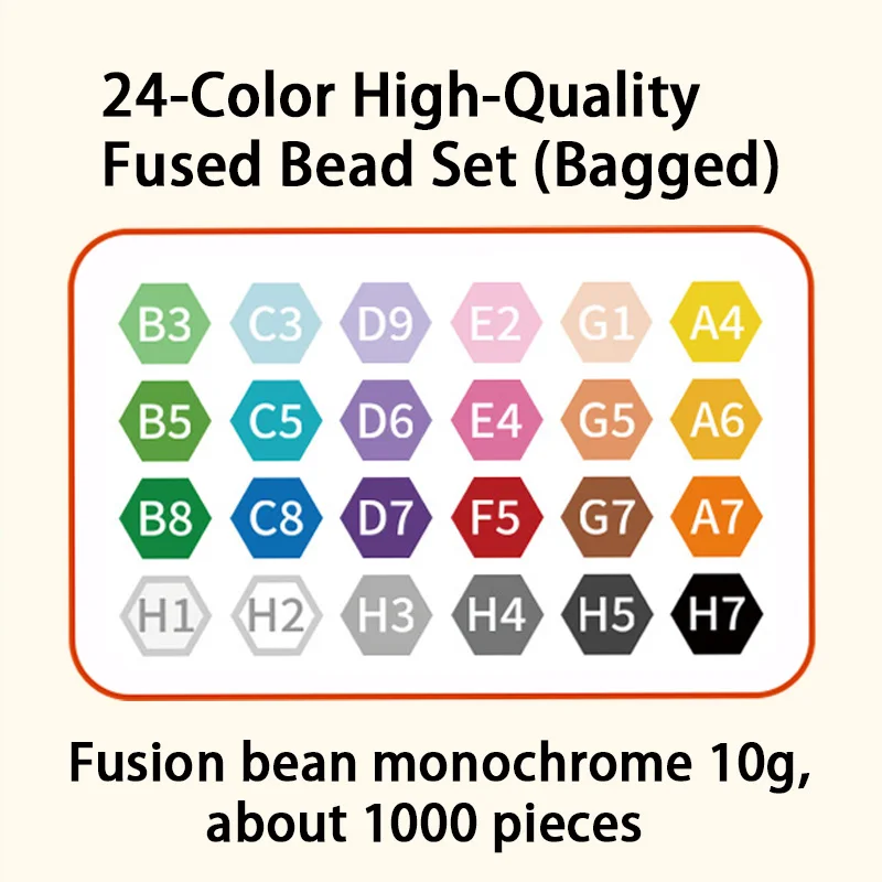2.6mm Perler Beads Fuse Beads Kit, Non-Toxic & Safe PE Material, Stress Relief DIY Craft for Adults & Kids, Perfect for Keychain