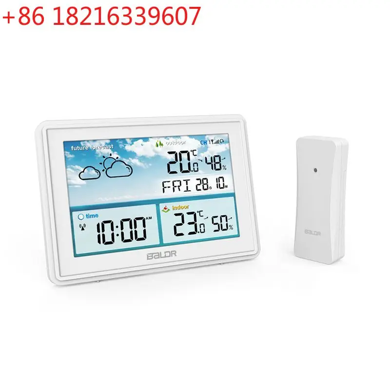 YAO Brand Wireless Digital Weather Station Color LCD Display Thermometer Hygrometer Forecast Sensor Frost Point Calendar Alarm C
