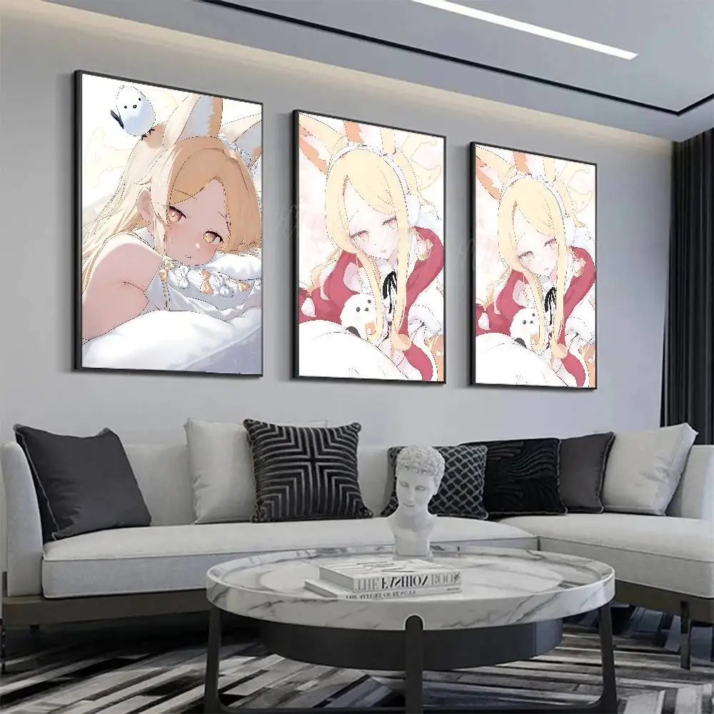 Seia Anime Games Blue Archive Posters Living Room Bar Cafe Quality Canvas Vintage Style Comics Painting Art Home Wall Decor