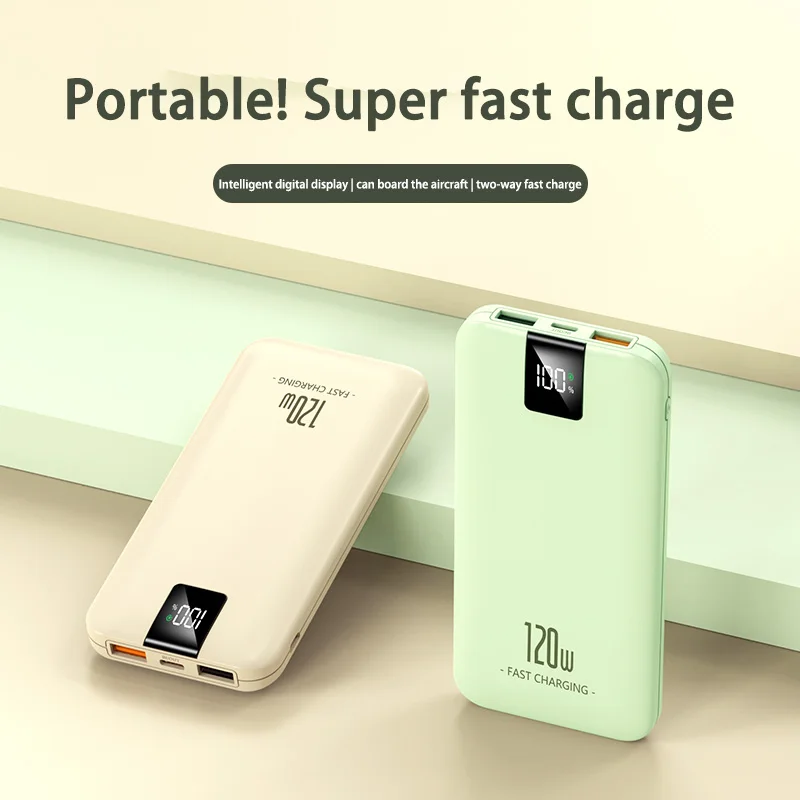 

200000mAh Fast Charger Power Bank 120W High Capacity Portable Sapre Battery Digital Display For iphone Huawei 2025 New