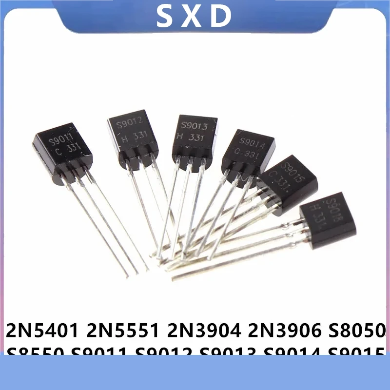 1000 unidades/pacote S8050 S8550 SS8050 SS8550 S9012 S9014 S9018 triodo TL431A 78L05 2222A 2N5551 2N3904 C945 C1815 A42 D965 TO92