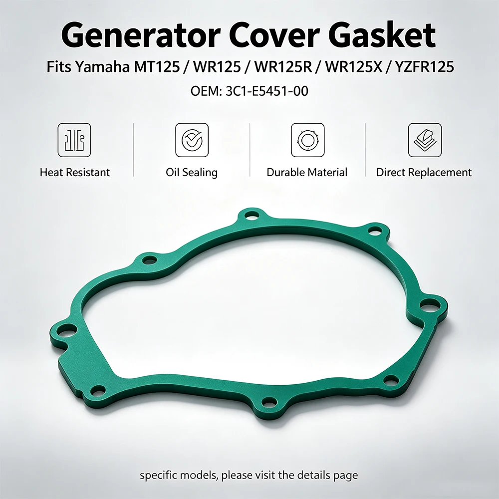 Motorcycle Generator Cover Gasket For Yamaha Vixion R 155i YZF WR125 MT125 MT-125 ABS WR125R WR125X R125 YZF-R 125 ABS