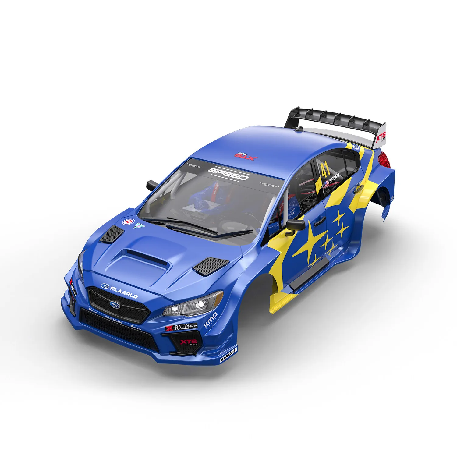 RC Car Body Shell Assembly For RLAARLO XTS-S10 Wing Light Kit Rearview Mirror Wiper Realistic Scale RC Upgrade Parts