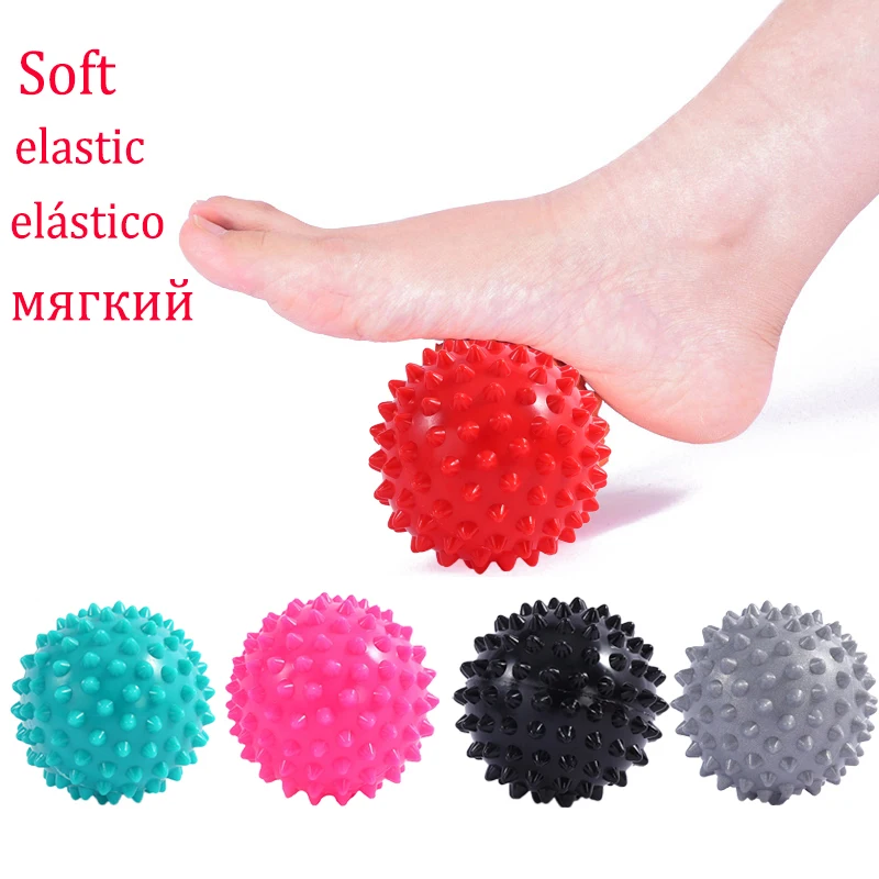 Durable PVC Spiky Massage Ball Trigger Point Sport Fitness Hand Foot Pain Relief Plantar Fasciitis Reliever Hedgehog 7cm Balls