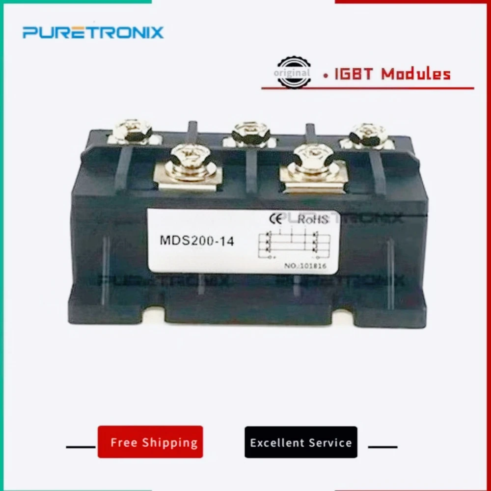 MDS200A 3-Phase Diode Bridge Rectifier MDS200A1600V MDS200A1400V MDS200A1200V  MDS200-16 200A 1400V 1200V 1600V New Original