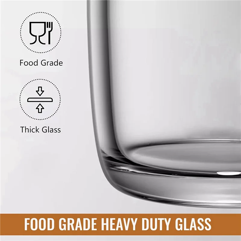 

MCGS-2X Cold Brew Coffee Maker Mason Jar 64Oz, Durable Thick Glass Cold Brew Pitcher Flip Cap Spout Lid With Handle