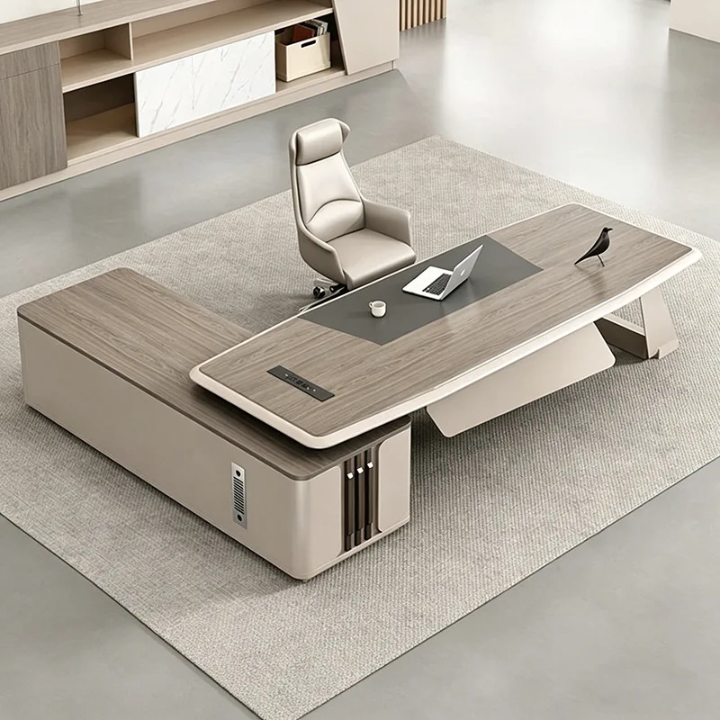 CEO Desk,Boss Table,Saint Lee Luxury Office , Minimalist And Modern , Manager'S Desk, Lacquered Large Executive Table, Leader'S