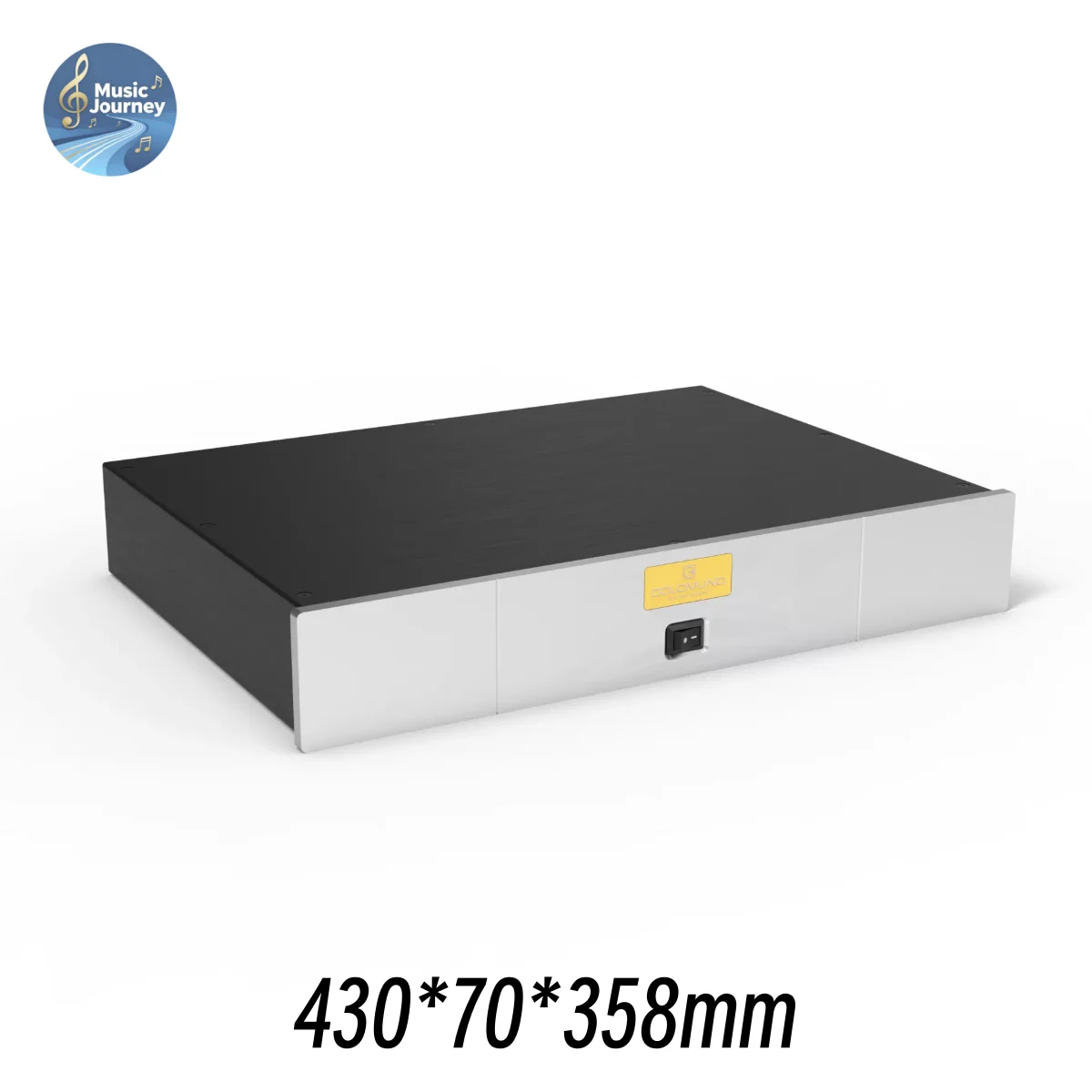 430*70*358mm Multi-Purpose Full Aluminum Chassis for Amplifier, Preamp, DAC, Decoder & Headphone Amp | DIY Hi-Fi Audio Enclosure
