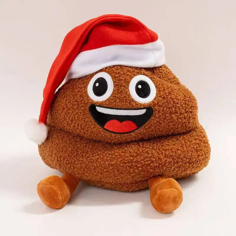 The latest fun and humorous Christmas poop pillow Kawaii stuffed plush toy doll cartoon anime cute children's birthday gift doll