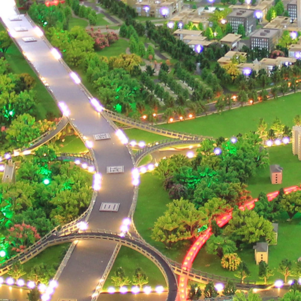 50PCS Miniature Trees Model Train Railroad Wargame Scenery Landscape Scale DIY Accessories Home Decor Sand Table Models