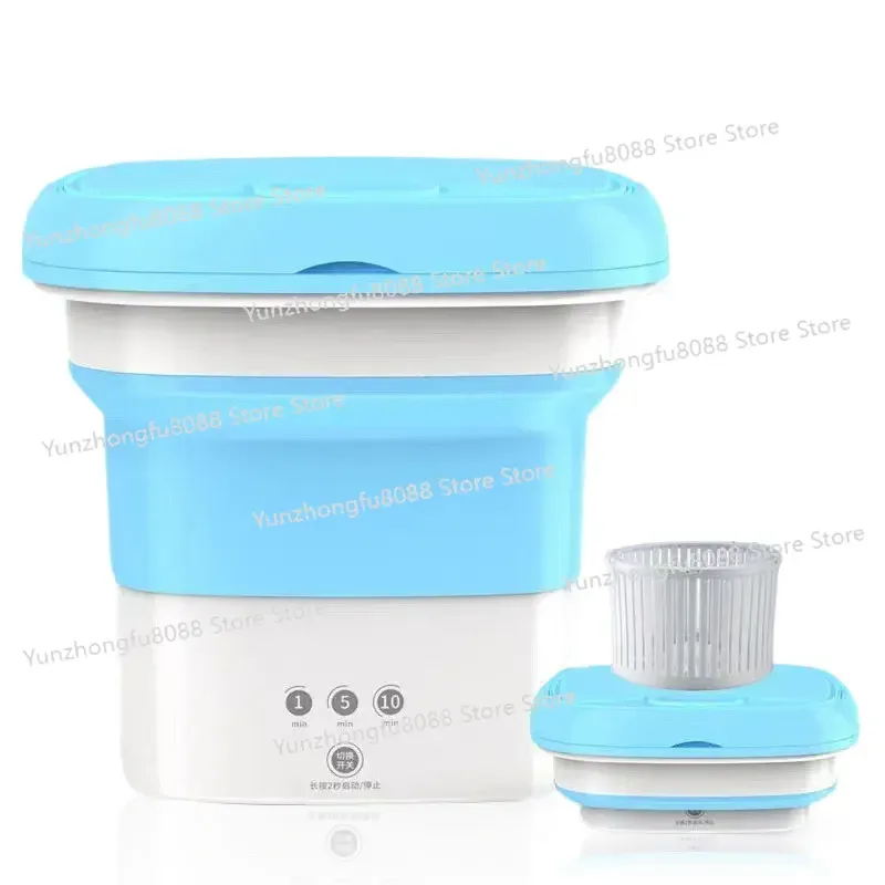 

Portable Washing Machine Mini Foldable Washer With Dryer Bucket Washing For Underwear Home Centrifuge Deep Cleaning Machine