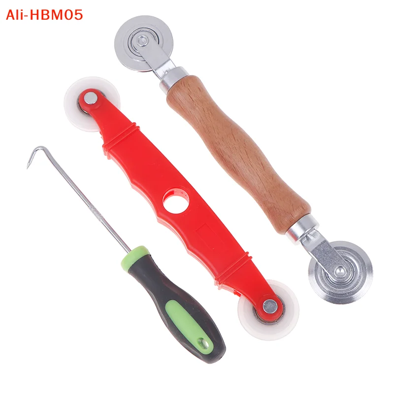 (HB05)3Pc Window Install Tool Press Screen Pulley Roller Repair Tool Window Screen Accessory Screen Door Mesh Pressing Wheel Kit