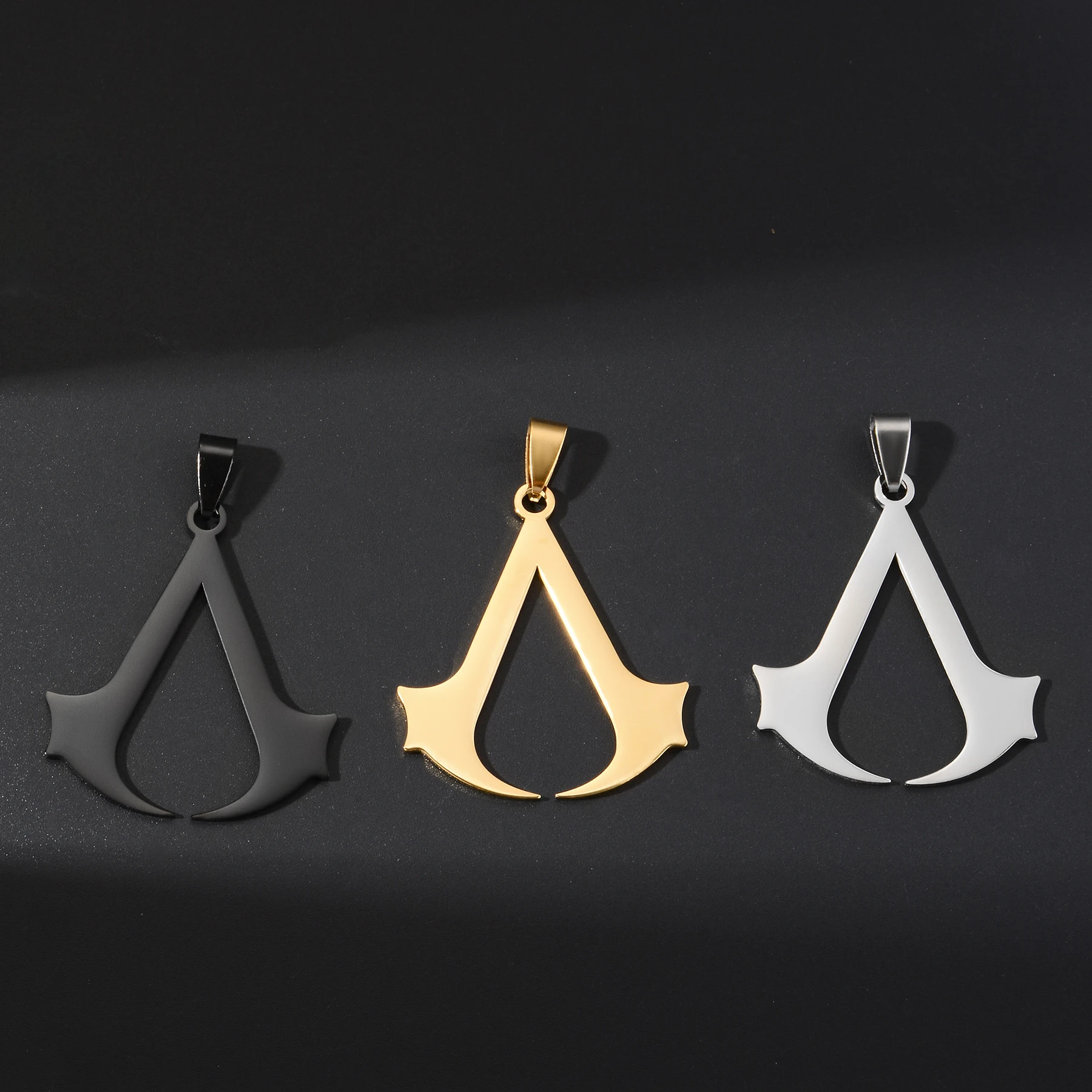 1pc Stainless Steel 3 Colors Fashion Charm Assassin Pendant for DIY Necklace Keychain High Quality Jewelry Accessory