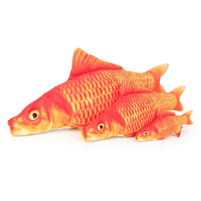 Cat Toy Training Entertainment Fish Plush Stuffed Pillow Simulation Fish Cat Toy Fish Interactive Pet Chew Toys