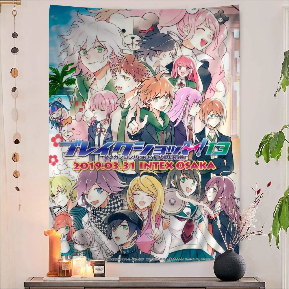 

Classic Anime Danganronpa Chart Tapestry Home Decoration hippie bohemian decoration divination Wall Hanging Home Decor