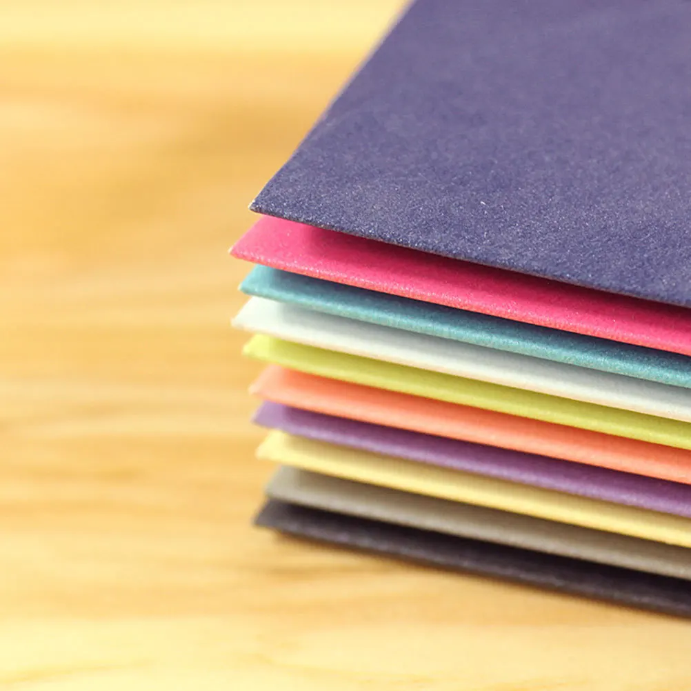 

20 pcs Heart Clasp Envelope Colored Blank Paper Storage For Postcards Name Cards Diy Gift Packaging Mixed Colors Biodegradable
