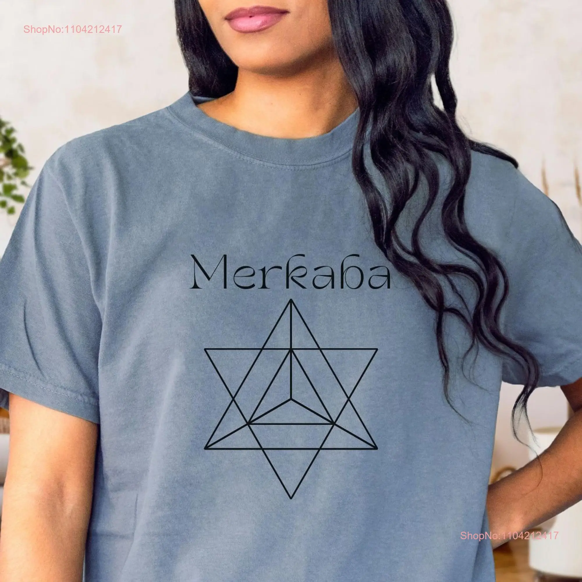 Merkaba T Shirt Sacred Geometry Merkabah Mysticism Metaphysical Yoga Meditation long or short sleeves