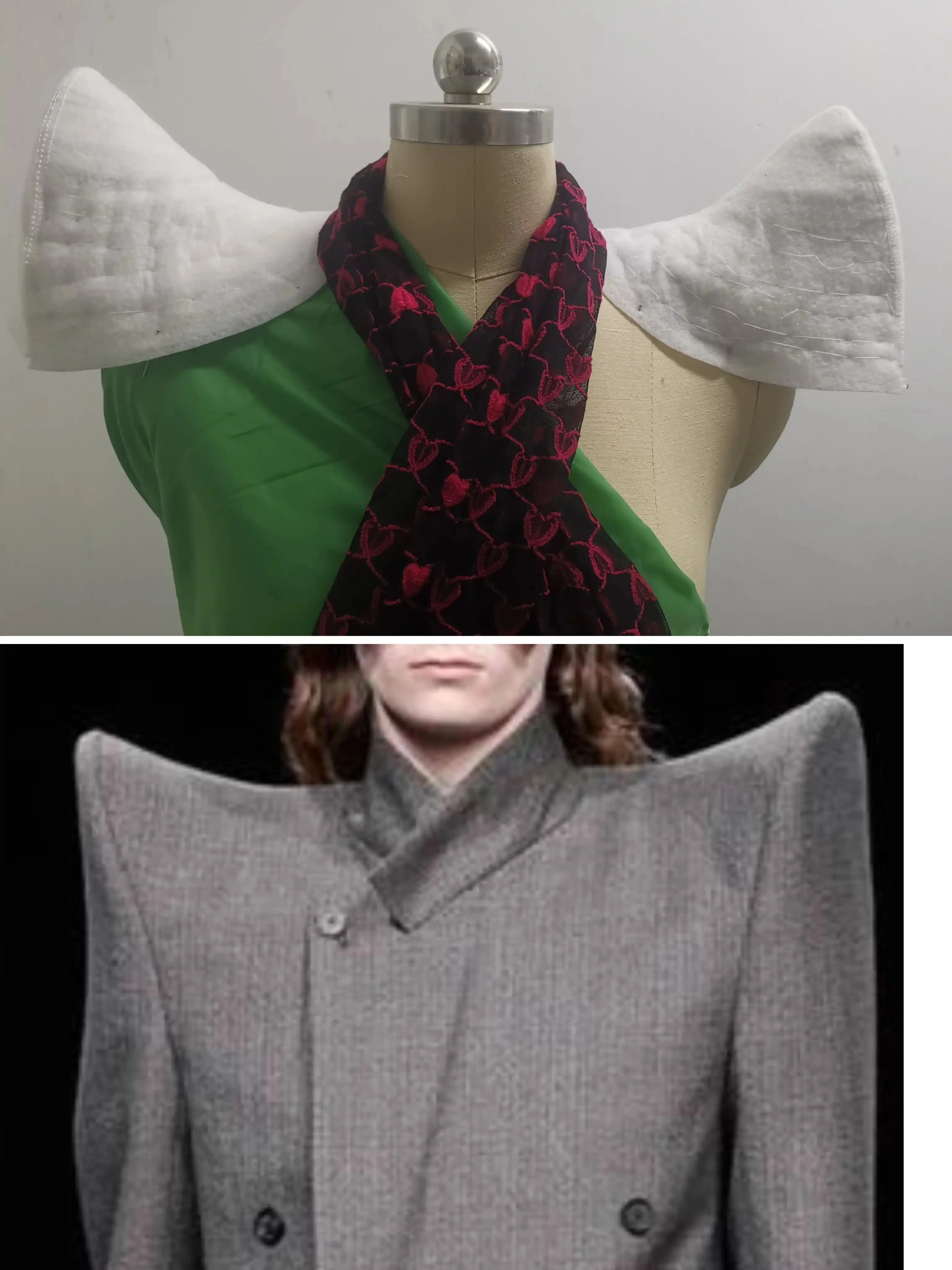 

1pair 14cm Exaggerated Thick Shoulder Pads,Pyramid Shoulders for Catwalk,Stage Costumes,Dramatic Fashion Show,High Haute Couture