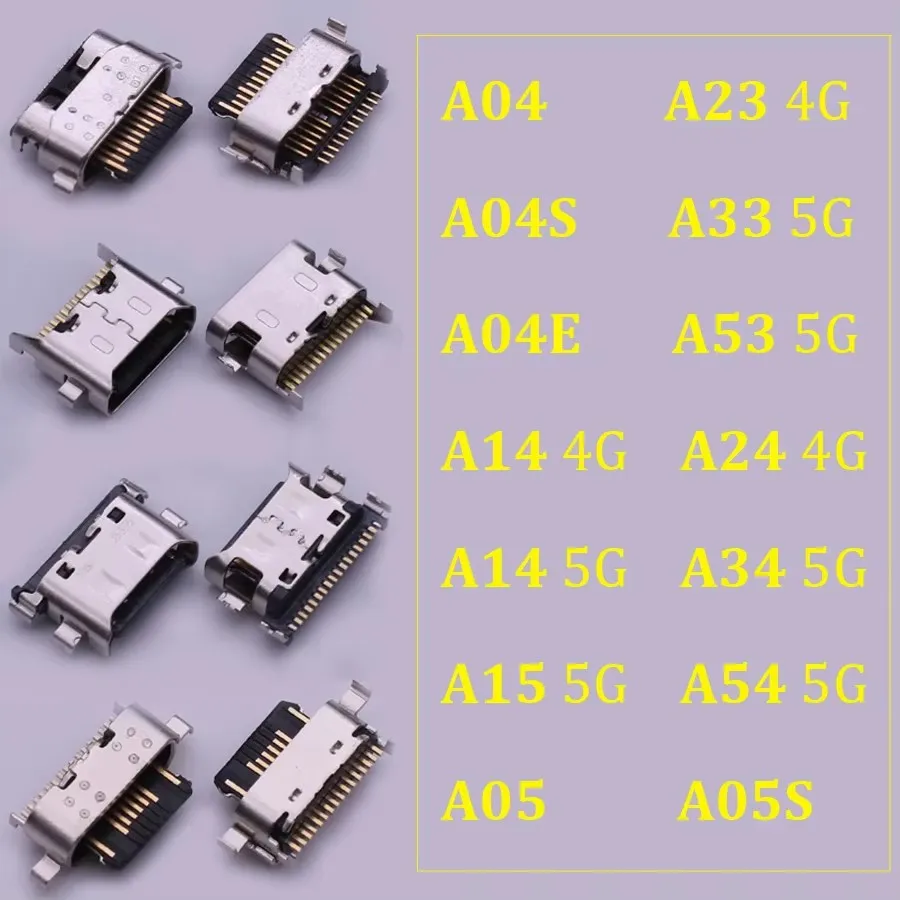 

10 шт. разъем Type-C для Samsung A04 A04s A04E A14 A33 A53 A23 A24 A34 A05 A05s A15 4G 5G USB-порт для зарядки док-станции