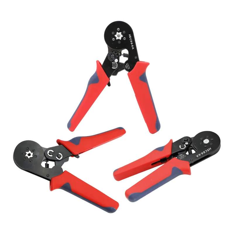 Hexagonal Mini Tube Terminal Crimping Pliers HSC8 6-6 Terminal Multi-Function Ratchet Crimping Pliers Set