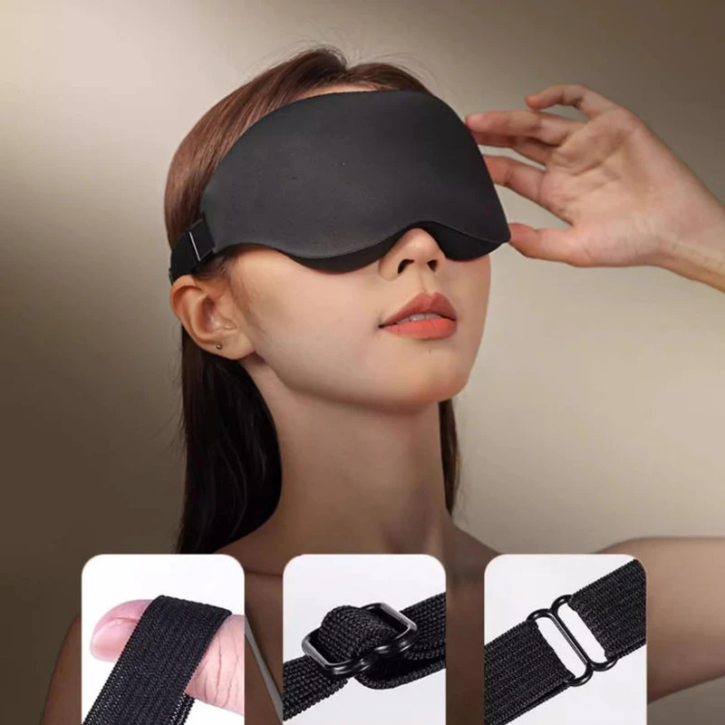 ثلاثية الأبعاد تعتيم قناع النوم النوم قناع عين الغمامة للجنسين لينة التعب الإغاثة غطاء العين ليلة النوم المعونة النوم التصحيح #4