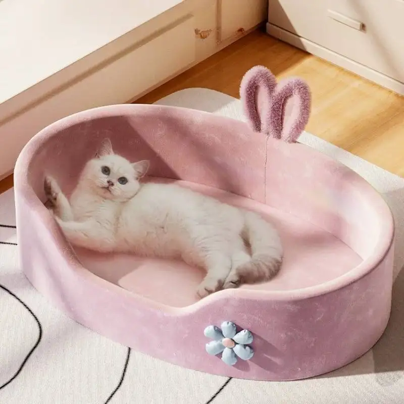 Australia Cotton Purple Dog Kennel Durable Cute Designer Indoors Dog Supplies Mattress Modern Camas Para Perros Dog Furniture