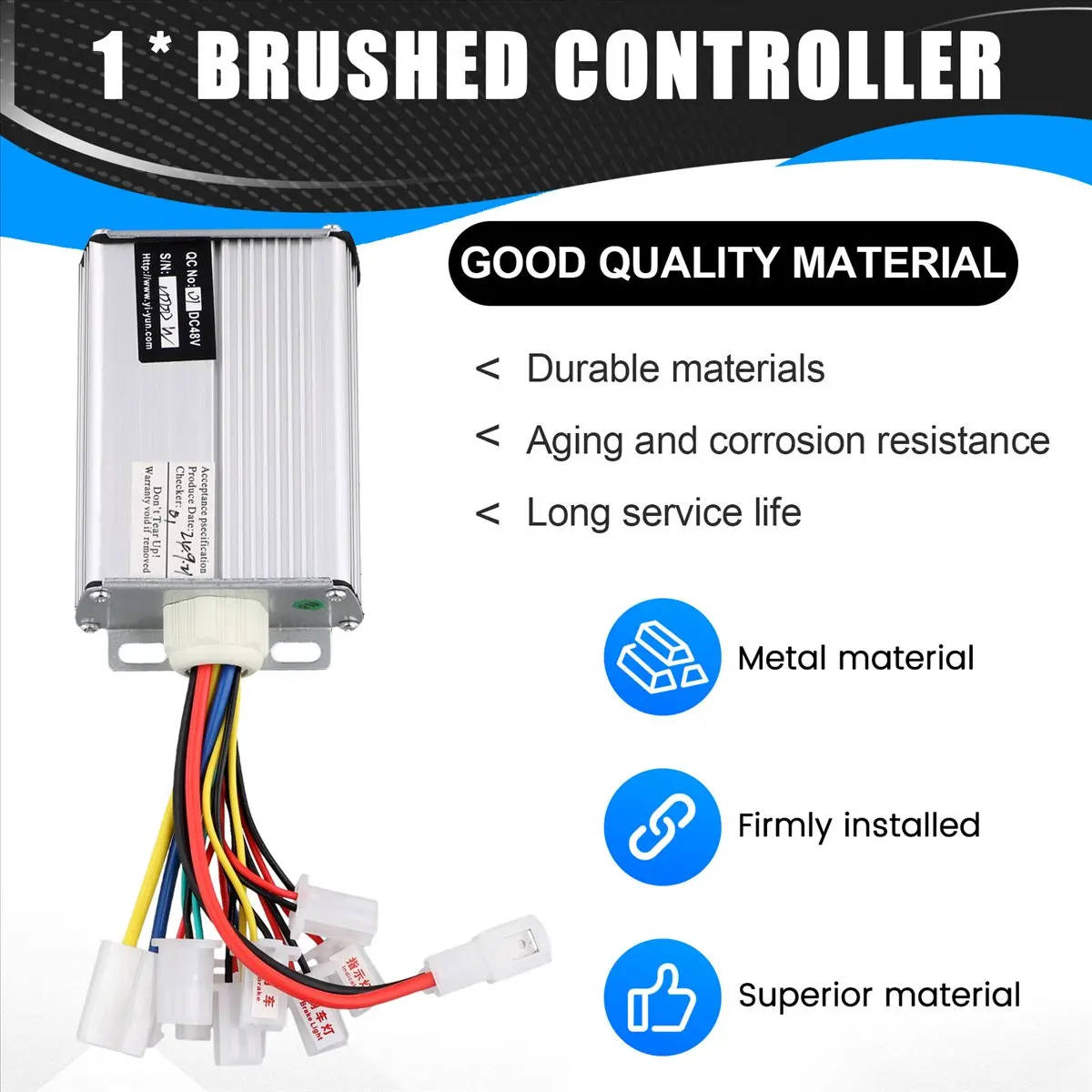 

M86K Электрический велосипед Матовый контроллер 48 В 1000 Вт Контроллер электрического скутера Щетка Контроллер скорости двигателя постоянного тока