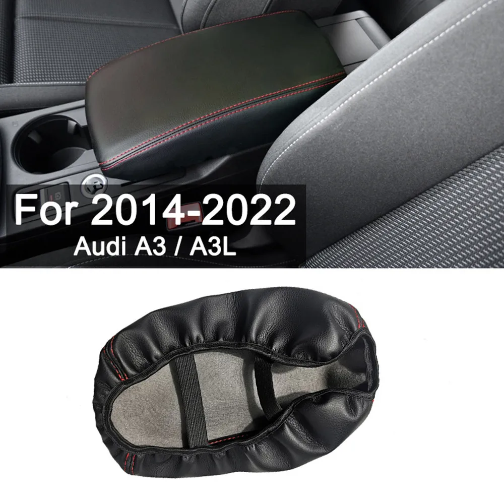 

For Audi A3/A3L 2014-2022 PU Leather Car Armrest Cover Trim Center Console Latch Lid Protector Cap Interior Car Accessories