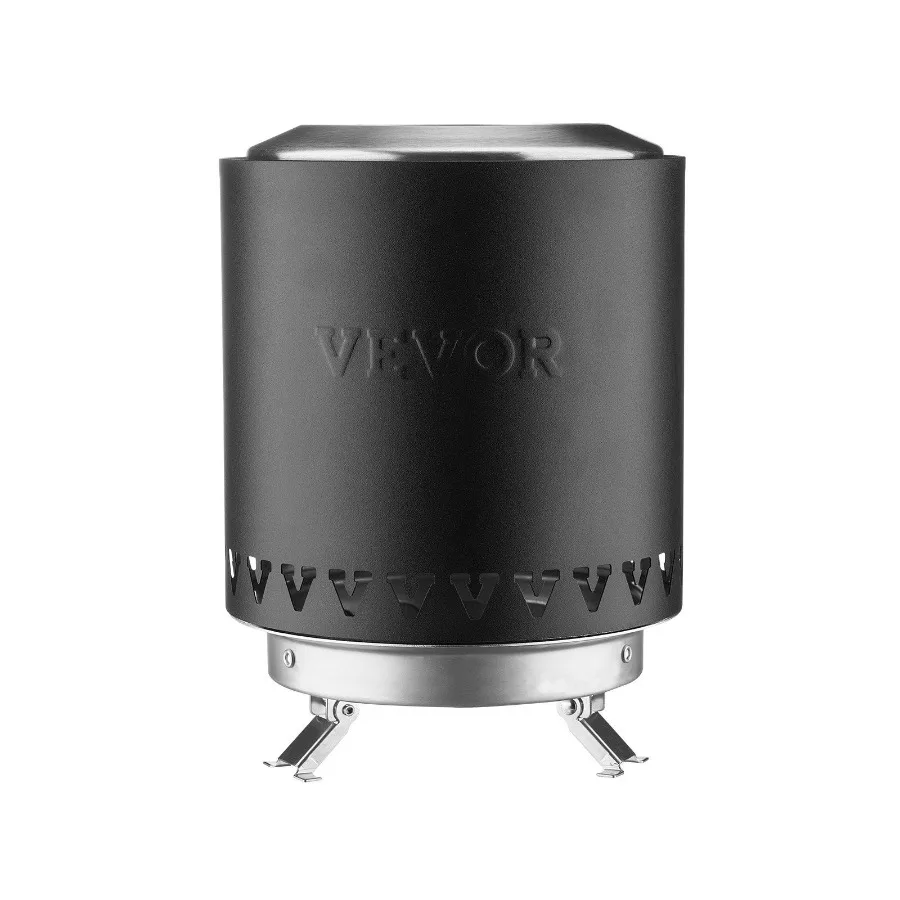 

Tabletop Fire Pit 6 inch Stainless Steel Fireplace Indoor Outdoor Black