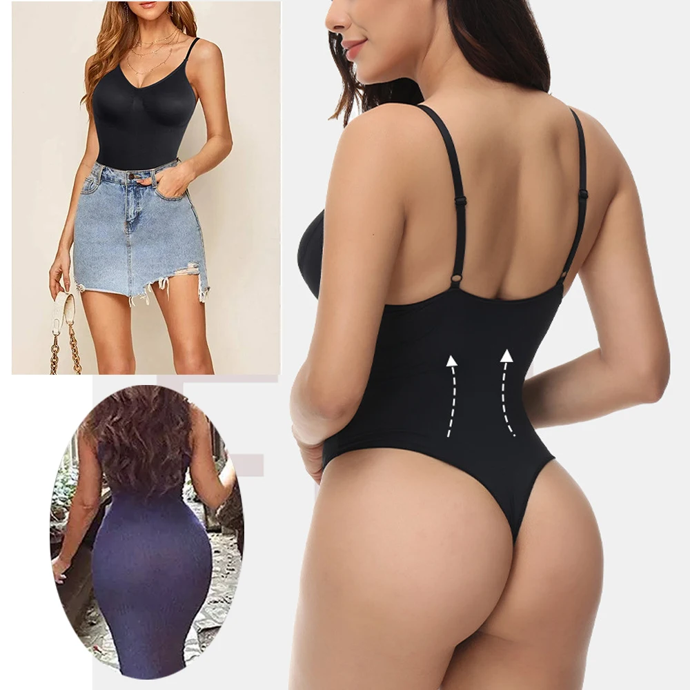 Shape wear Bodysuit für Frauen sexy Slimming Jumps uit Deep V Taille Trainer Body Shaper Bodysuit