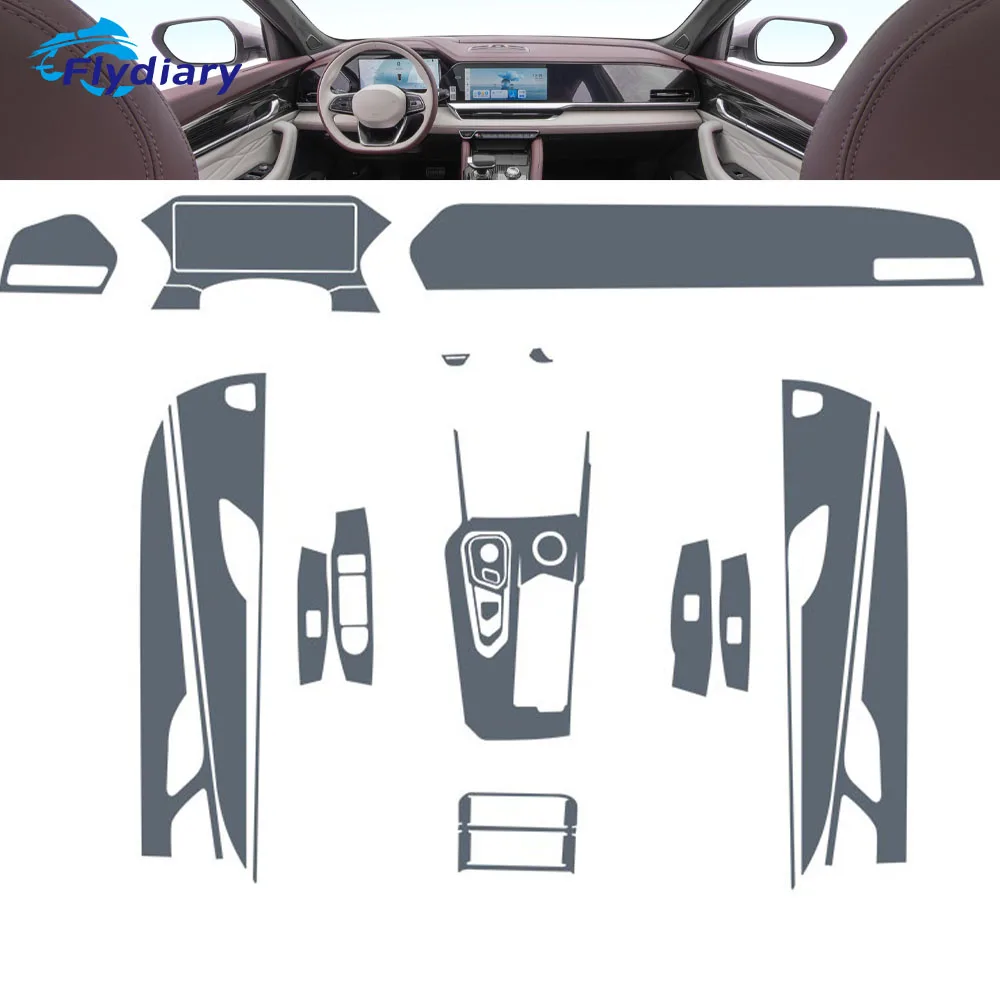 For Geely Monjaro 2021-2024Car interior Center console transparent TPU Paint protective film Anti scratch sticker LCD screen PPF