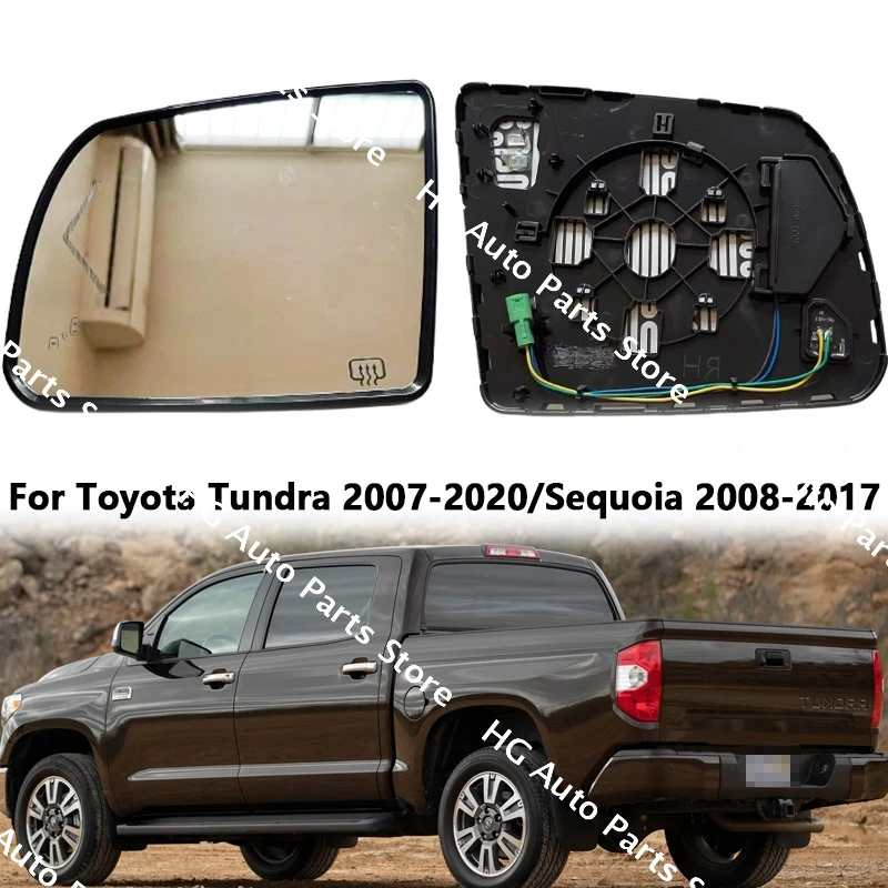 

Для Toyota Tundra 2007-2020/Sequoia 2008-2017 автомобильное боковое зеркало заднего вида с подогревом/сигнализатором поворота/слепое пятно