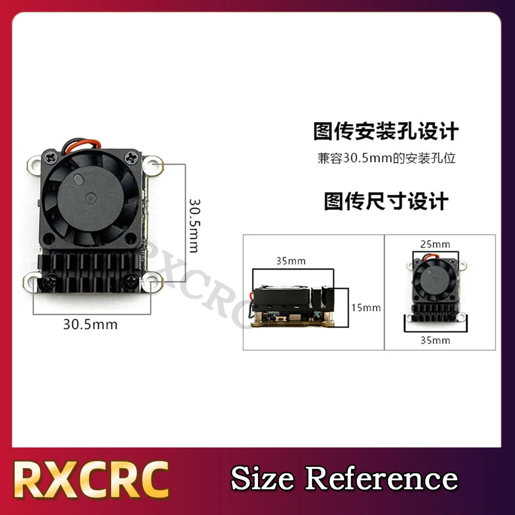 RXCRC 5.8GHz FPV VTX 2W Wireless Image Video Transmitter 5.8G 48CH 200/500/1000/2000mW 2-6S For Long Range RC Airplane FPV Drone