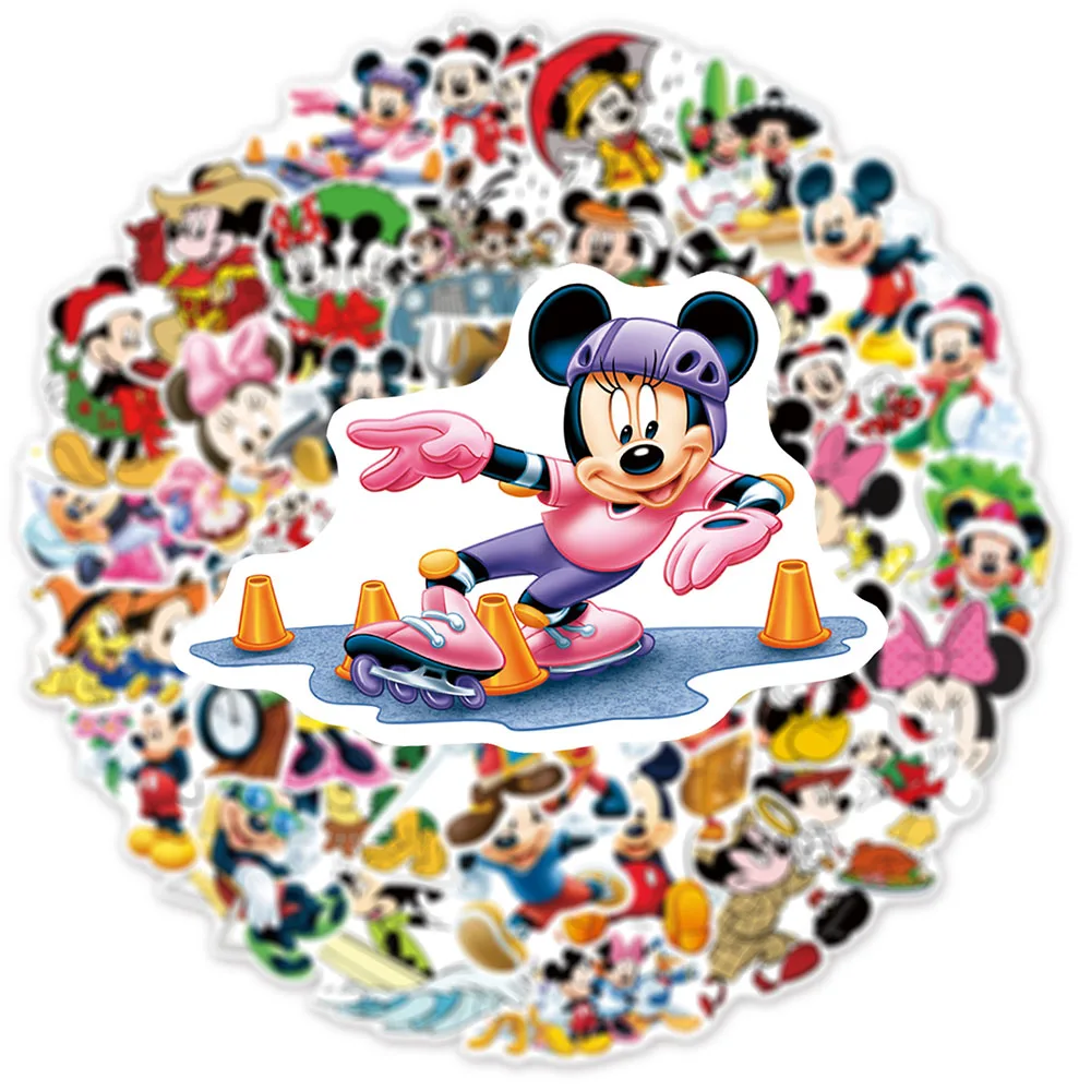 Autocollants Disney amusants pour enfants, dessin animé mignon, graffiti, jouet, téléphone, planche à roulettes, scrapbooking, décoration, 10 pièces, 30 pièces, 50 pièces