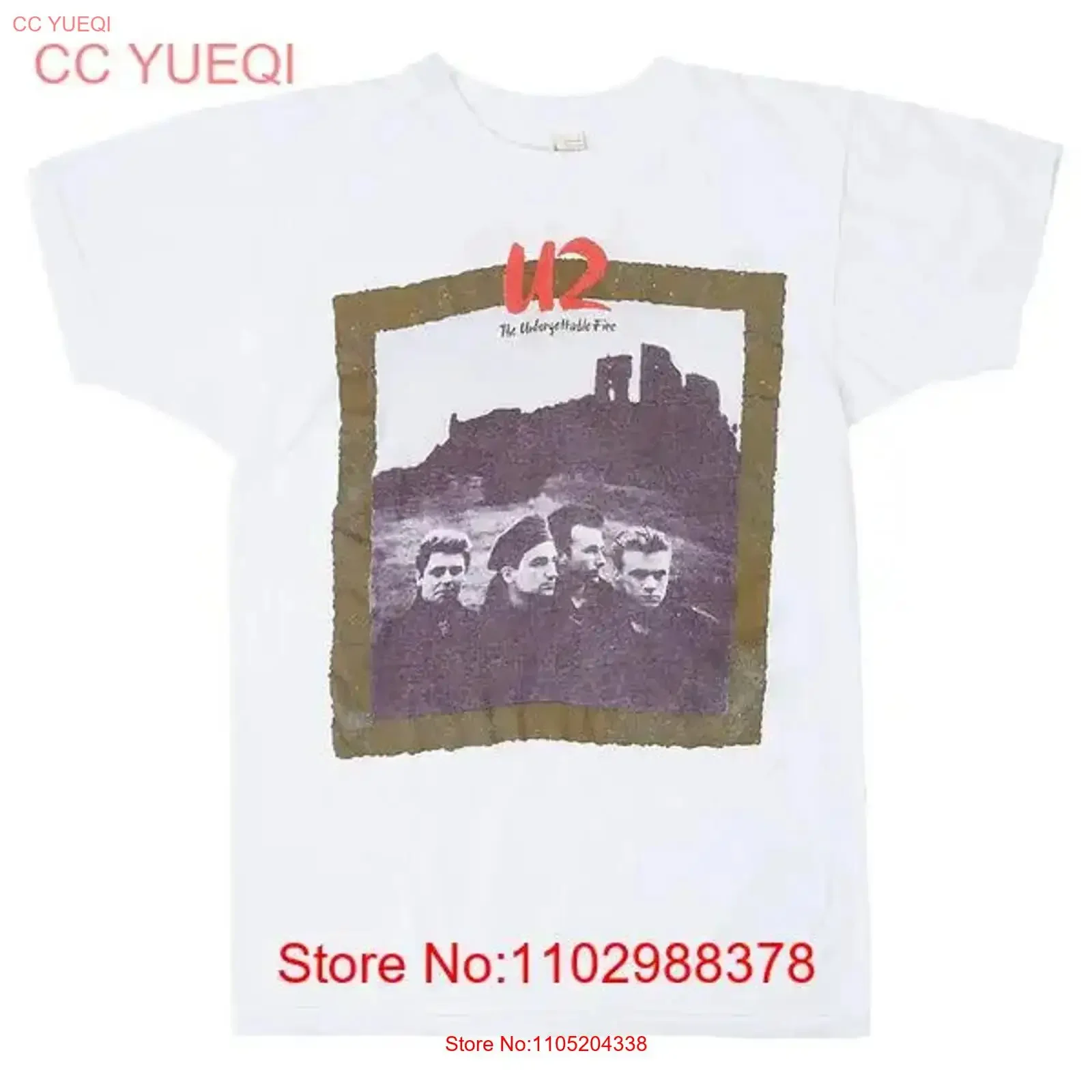 U2 The Unforgettable Fire Vintage T Shirt Tamanho completo S 5XL IM096 vintage Gráfico lavado Versátil Confortável
