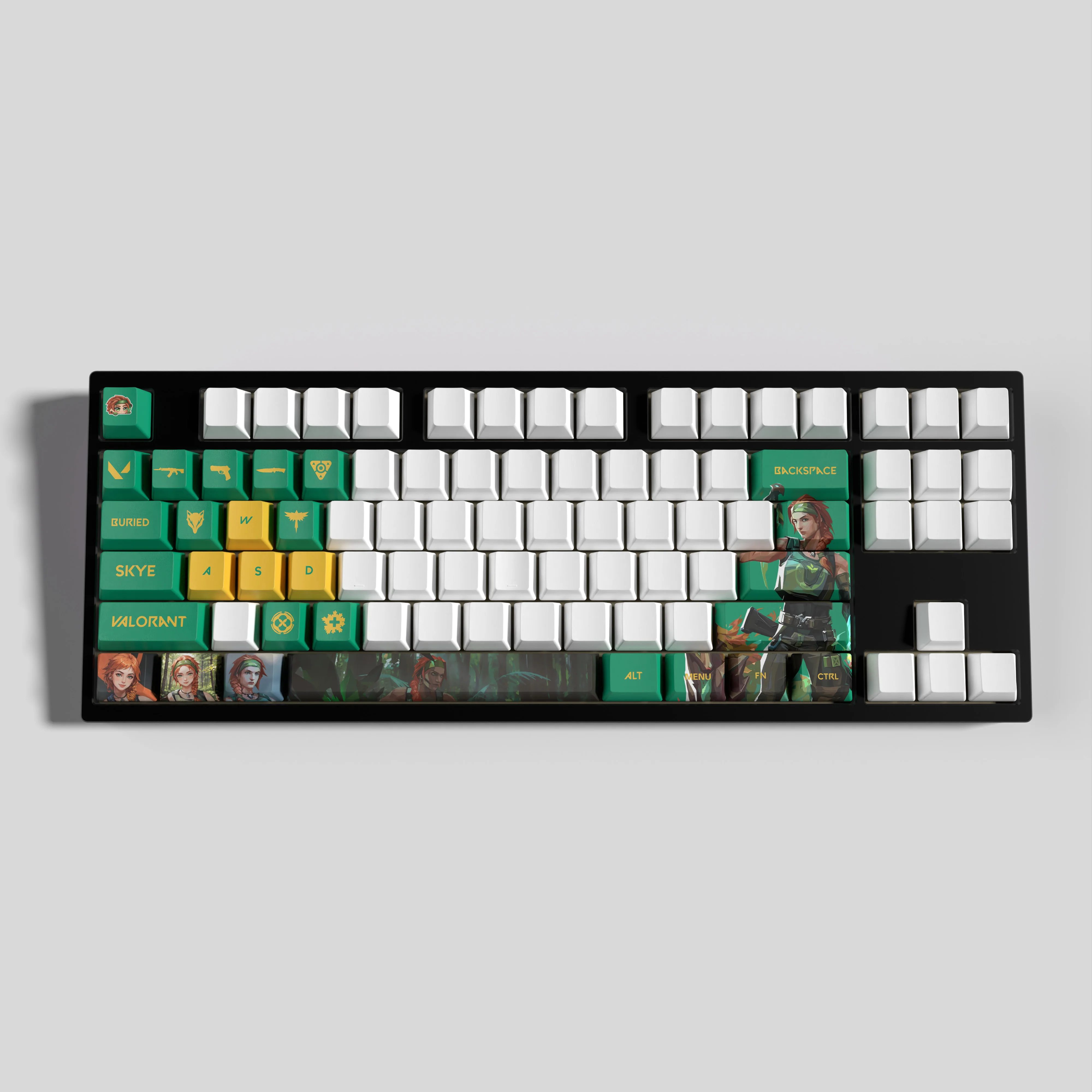 Vlaorant Skye Keycaps, 29 teclas Mini Set, Perfil OEM, PBT, Dye Sub