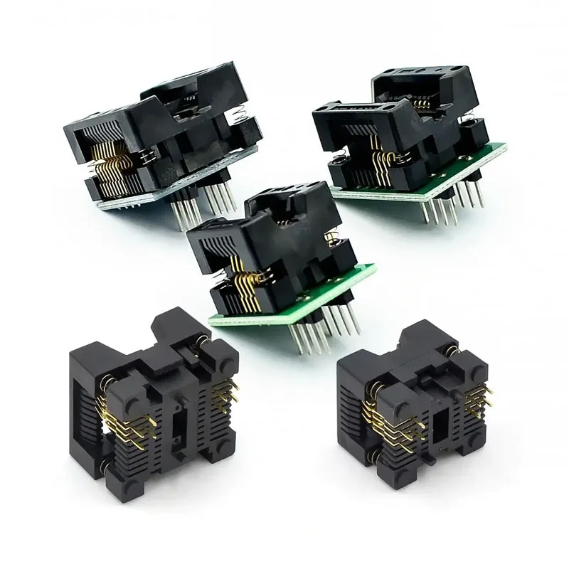 SOIC8 SOP8 to DIP8 Wide-body Seat Wide 150/200mil Programmer Adapter Socket Blue SA602 IC Test Conversion Burner