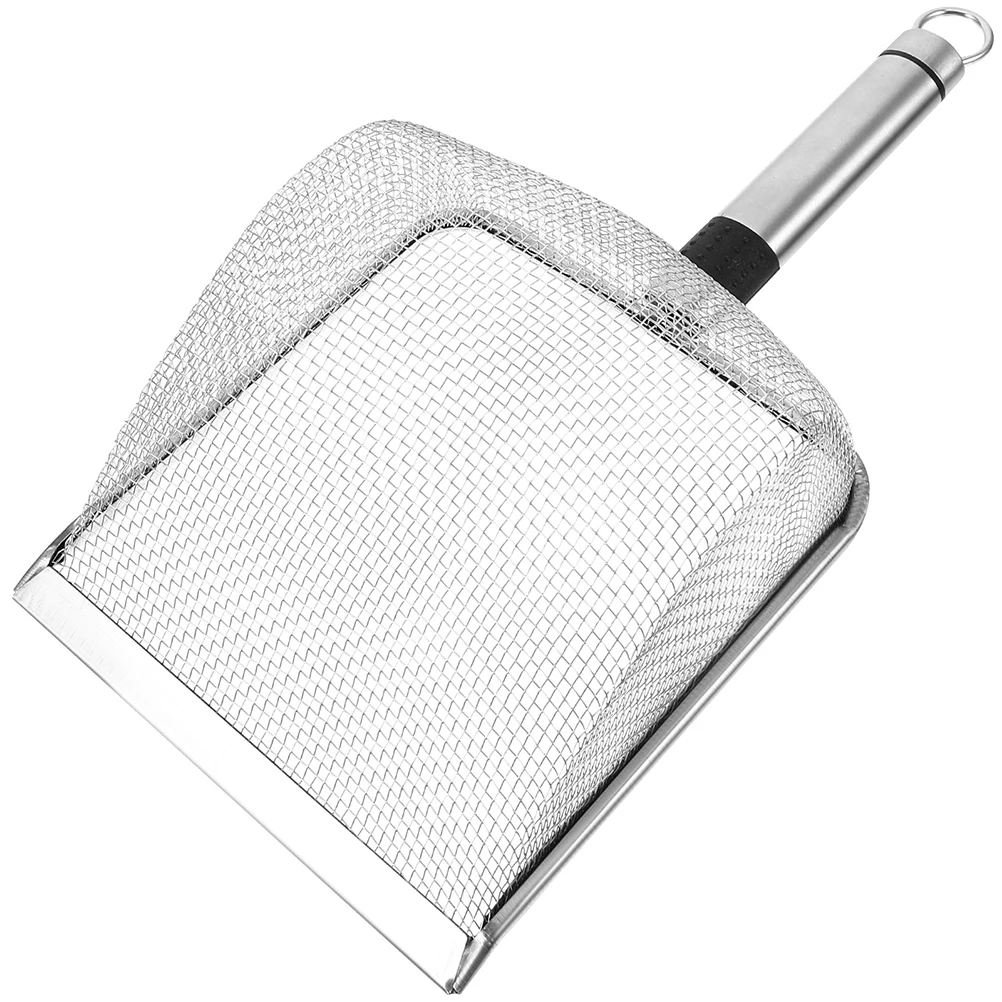 

Stainless Steel Cat Litter Scoop 28 5X14X6cm Fine Mesh Sifter Sand Shovel Reptile Poop Scooper Metal Litter Box Cleaning Tool