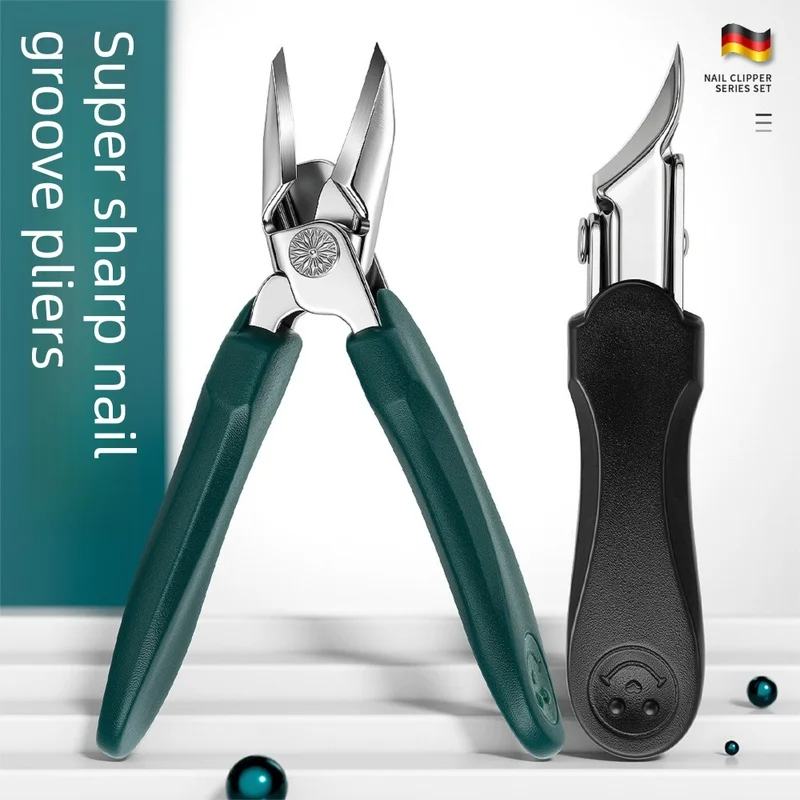 Wide Opening Slant Tip Nail Nipper, Splash-proof Large Smiley Shape Ingrown Toenail Cutter Manicure Tool