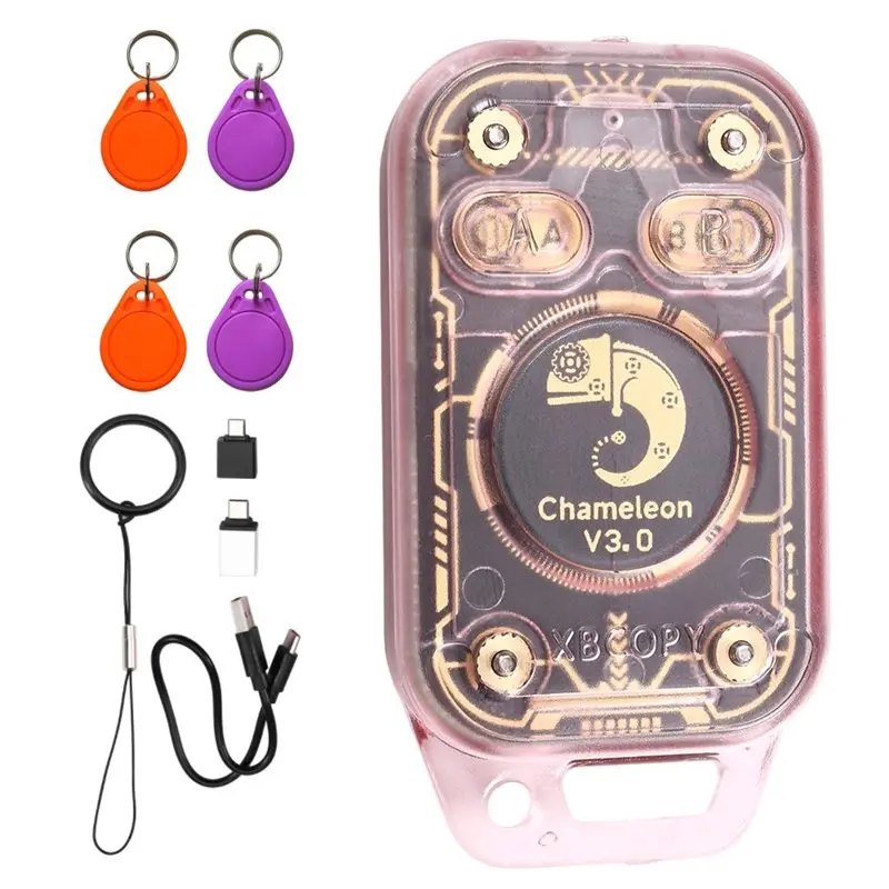 PHILE-Chameleon V3.0 RFID Smart Chip Reader Smart Card Emulator +2XUID/CUID Keychain ID IC Tag Copyer Reader Writer